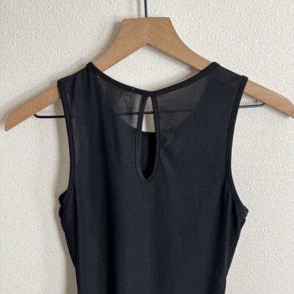 Miley + Molly‎ Bodysuit Womens Small Black Mesh Sheer Nylon Ballet Fairy Grunge - Picture 6 of 14